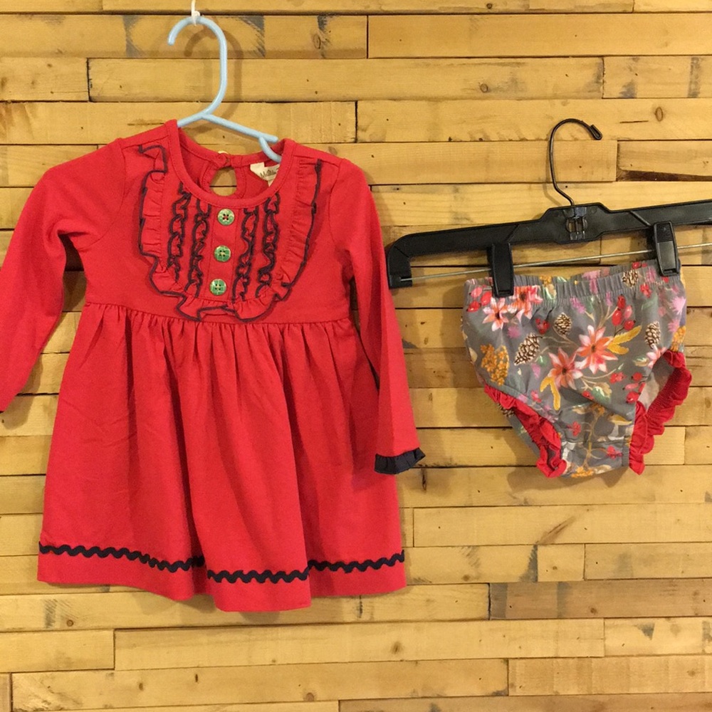 Matilda Jane Red Dress and Bloomers